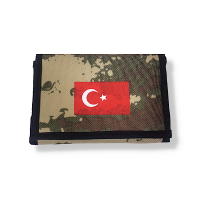 Turkish Flag Crescent and Star Camouflage Sport Men's Wallet