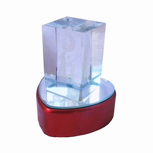 Wholesale Luminous Heart Crystal Glass Trinket Love Themed