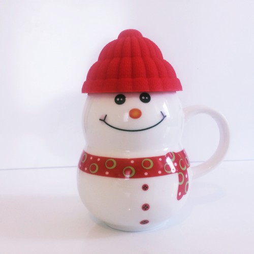 Porcelain Snowman Mug Cup