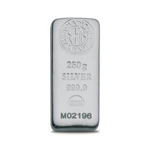 Uluslararası Geçerli Faturalı 250 gr 999,9 Külçe Gümüş