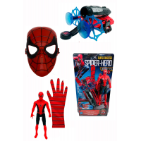 Örümcek Adam Ok Atan Ağ Fırlatan Eldiven Ve Maske + Hediye Cüzdan
