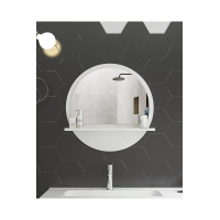 Sidney 45cm Beyaz Raflı Ayna