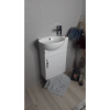 Turkuaz Banyo Ve Tuvalet Mini Köşe Lavabo 28*45 Cm (banyo Dolabı Dahil)