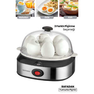 Rafadan İnox Paslanmaz Çelik Otomatik Kapanma Özellikli Yumurta Pişirme Haşlama Cihazı Makinesi