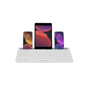 Kb-bt82 Beyaz Bluetooth Ultra Ince+şarjlı Mac/win/android/ıos Uyumlu Tablet Standlı Kablosuz Klavye