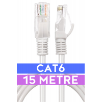 Cat6 15mt Lan Ethernet Kablosu Fabrikasyon Internet Kablo