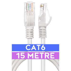 Cat6 15mt Lan Ethernet Kablosu Fabrikasyon Internet Kablo