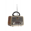 301 Ahşap/kahve Usb-tf Bluetooth 3 Band Klasik Radyo