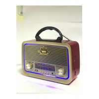 Rt-301 Nostaljik Görünümlü Bluetoothlu Mp3 Çalar Radyo Müzik Kutusu Kırmızı