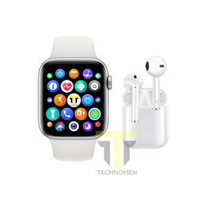 Akıllı Saat Plus +  Kablosuz Kulaklık Ikili Beyaz Set Ios Android Smartwatch