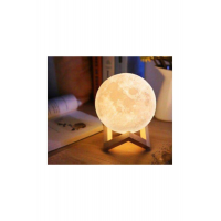 3d Standlı Ay Gece Lambası Dekoratif Küre Led