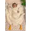Krem Sevimli Çocuk Bebek Battaniyesi Ördek Kışlık Peluş Welsoft Kaz Battaniye