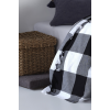 Scotch Siyah-Beyaz Çift Kişilik Pike 200 x 220 cm Koltuk Yatak Kanepe Örtüsü Pamuklu Dokuma