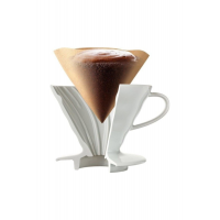 V60 02 Seramik Kahve Demleme Ekipmanı (beyaz) Ceramic Coffee Dripper V60 02 (white)