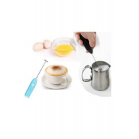 Mini Mikser Kahve Süt Köpürtücü Karıştırıcı Cappucino Mixer Pilli Çırpıcı