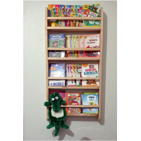 Montessori Çocuk Odası Kitaplığı Ahşap Ham Verniksiz Doğal Kitaplık 100*50*9 Ahşap Kitaplık