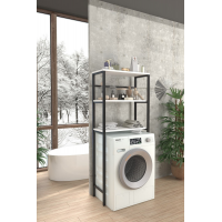 Çamaşır Makinası Üstü Düzenleyici Raf Beyaz 3 Raflı Banyo Düzenleyici