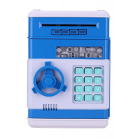 mavi Renk Atm Şifreli Otomatik Kağıt Para Alan Kasa Kumbara