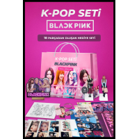 K-pop Blackpink Seti - Hediye Kutusu Box - Yeni Nesil Set - Poster - Rozet - Bileklik - Figür