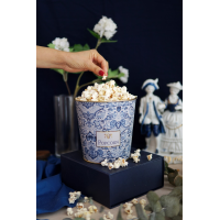 Metal Popcorn Kutusu - Patlamış Mısır Kovası 13.5 Cm, Azulejos