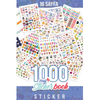 My Sticker Book , Etiket Kitabı , 1000 Adet Sticker , 16 Sayfa ( A5 Boyut)