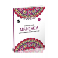 Mandala Zor Desenler Büyükler Için Boyama Kitabı