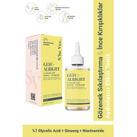 Glyc Alrıght | Gözenek Sıkılaştırıcı Aydınlatıcı Etkili Glikolik Asit, Ginseng Niacinamide Tonik
