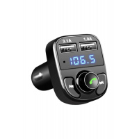 Carx8 Araç Fm Transmitter Bluetooth Usb Mp3 Sd Kart Çakmaklık Girişli Oto Müzik Çalar Kiti Kablosuz