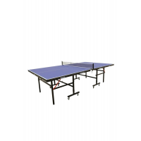 Grande 18 mm High-Class Katlanabilir Mavi Masa Tenisi Masası + Ağ-Demir + 2 Raket + 3 Top
