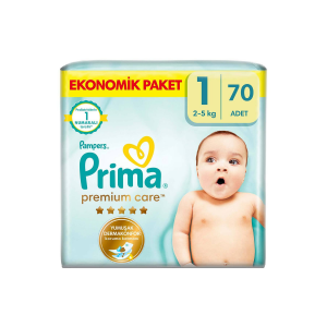 Bebek Bezi Premium Care 1 Beden 70 Adet Yenidoğan Jumbo Paket