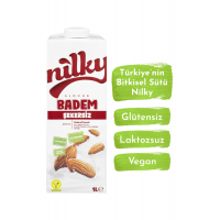 Şekersiz Badem Sütü Glütensiz Bitkisel Bazlı Laktosuz Vegan 1 Lt