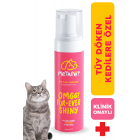 Tüy Döken Kedilere Özel Kuru Bakım Şampuanı, E Vitamini Ve Doğal Yağlar, Kedi Yıkama Köpüğü
