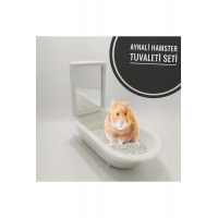Hamster Tuvalet Kabı + 500 Gr Tuvalet Kumu Seti Beyaz