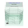 - Köpek Çit Oyun Eğitim Alanı 60cm X 48 Cm - 6 Parça Panel Çit- Siyah Renk Okkcs-01