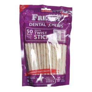 Dental Twists - Beyaz Burgu Çubuk - 50'li Maxi Paket - 300 gram