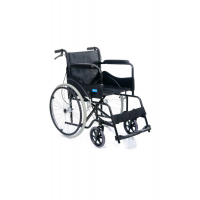 Siyah Kumaş Standart Transfer Refakatçı Frenli Tekerlekli Sandalye