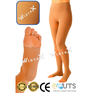 Külotlu Çorabı Burnu Açık (ten Rengi) Orta Basınç Ccl2(çift Bacak)