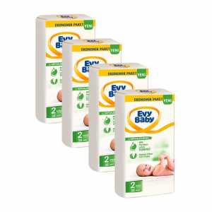 Evy Baby Diaper No:2 Mini Economic Package 4x38 Pieces