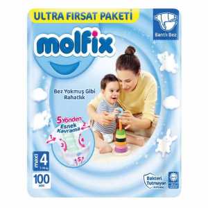 Molfix Baby Diaper No:4 Maxi 100 Pieces