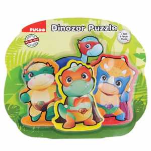 Dinozor Ailesi Puzzle Yeşil