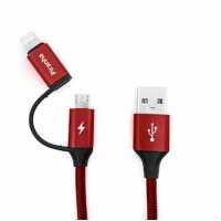 Piranha 3352 Dual USB Kablo Kırmızı