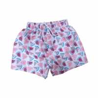 Digital Printed Kids Swim Shorts Pink Blue