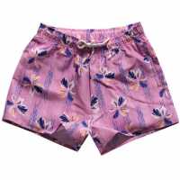 Women's Beach Shorts Lilac Navy Blue