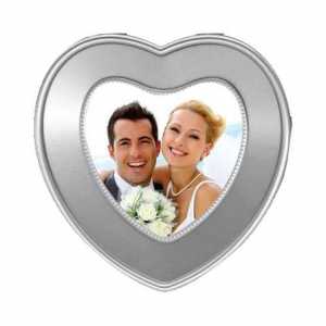 Multi Picture Frame Heart Gray