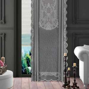 Knitted Panel Background Curtain Gray 145 x 260 Cm