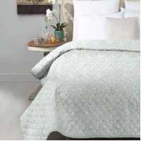 Single Quilted Bedspread Light Blue 160 x 220 cm