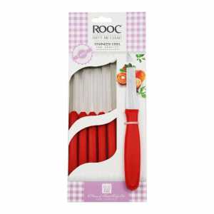 Rooc Meyve Bıçağı Seti 6'lı Kırmızı