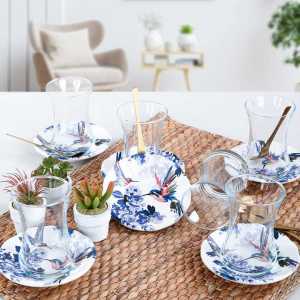 Keramika Florya Glass Tea Set 12 Pieces for 6 Persons