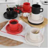 Keramika Noble Mat Çay Takımı 12 Parça 6 kişilik