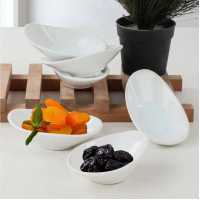Keramika Beyaz Dalga Çerezlik/Sosluk 12 Cm 6 Adet